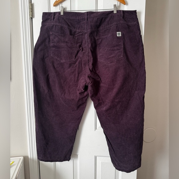 💜 Lucy & Yak Drew Trousers - Organic Corduroy, Plum Perfect - Women's Size 22 - Picture 4 of 7